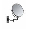Gedy GAIA závesné kozmetické zrkadlo, priemer 180mm, obojstranné, gun metal CO202481