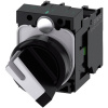 Siemens 3SU1100-2BF60-1MA0 kĺbový spínač plastový predný prstenec čierna, biela 1 x 90 ° 1 ks; 3SU11002BF601MA0