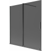 Mexen Velar sprchový panel 2-dverový posuvný 150 x 150 cm, grafit, brúsená gun gray - 896-150-000-41-66