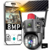 Vonkajšia SOLÁRNA ROTAČNÁ KAMERA 3MP+3MP+3MP TRI OBRAZOVKY SIM KARTA 4G LTE