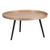 Béžovo-čierny konferenčný stolík WOOOD Mesa, ø 78 cm