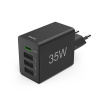 HAMA Rýchla USB nabíjačka 1x USB-C + 3x USB-A, PD/QC, 35 W - 00201990