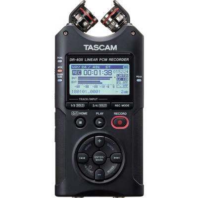 Tascam DR-40X - přenosný digitální rekordér s rozhraním USB, 2 x stereofonní záznam