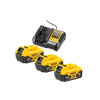 DEWALT XR Súprava batérie a nabíjačky 18 V (3 x 5 Ah batérie) DCB1104P3