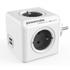 POWERCUBE Rozbočovací zásuvka 240V CEE7 (vidlice) - POWERCUBE 0.1m ORIGINAL USB šedá
