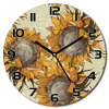 Pekný Round Glass Clock Retro Slnečnica F30 (Pekný Round Glass Clock Retro Slnečnica F30)
