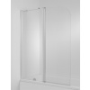 JIKA CUBITO PURE 115cm ľavá vaňová zástena sklápacia dvojdielna, profil striebro, sklo číre, H2564260026681