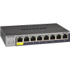 Netgear GS108T v3 ProSafe 8-port Gigabit Smart Switch, lze jej napájet i přes port 1 (802.3af PoE-PD) GS108T-300PES