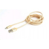 Gembird CCB-mUSB2B-AMBM-6-G Opletaný MicroUSB - USB 2.0, M/M, 1,8m, zlatý