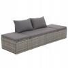 Záhradné lehátko - Garden Couch, Gray, 195 x 60 cm, Rattan PE (Záhradné ležadlo, šedé, 195 x 60 cm, PE ratan)