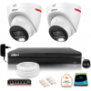 DAHUA IP Surveillance Kit 2 vonkajšie kamery WizColor 2K 30m