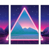 Triptych pre retro salóniku mrežové 3d lesklé umenia (Triptych pre retro salóniku mrežové 3d lesklé umenia)