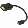 OTG adaptér micro USB - USB, čierny
