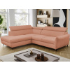Rohová sedacia súprava Othello, lososová látka, ľavý roh