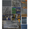 SP Tools Dielenský box SPT CUSTOM XL - modrý SP40628 Typ: Vybavený, Počet náradí: 409 kusov