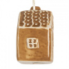 Clayre & Eef Závesná ozdoba perníková chalúpka Gingerbread Cott - 4*4*6 cm - Clayre & Eef