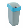 Odpadkový kôš na triedený odpad Flip Bin Silver-Blue 50 l CURVER