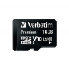 VERBATIM MicroSDHC karta 16GB Premium, U1 + SD adaptér 44082