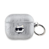 Karl Lagerfeld puzdro gumené Apple Airpods 3 KLA3PGCHPS strieborné