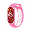Silikónový remienok TopQ Bubble pre Xiaomi Mi Band 5-6 ružový 92387