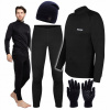 Komplet Ercole termoaktívne spodné prádlo zimný komplet K1 čierny veľ. 4XL