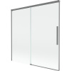 Mexen Rox, 2-krídlová posuvná vaňová zástena 160 x 150 cm, 8mm číre sklo, grafitový profil, 8C9-160-001-95-00