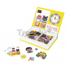 Magnetická kniha Hodiny Magnetibook Janod 75 magnetiek a 16 šablón J02724