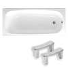 JIKA Set RIGA Vaňa oceľová 1500x700 mm + nohy kovové (1pár), biela