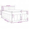 vidaXL Posteľný rám boxspring s matracom krémový 160x200 cm látka - Krémová - 217218-208408