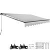 tectake 406132 výsuvná markíza ornella s držiakom na stenu - 300 x 250 cm, svetlo šedá