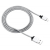 Canyon CNS-MFIC3DG, 1m prémiový opletený kábel Lightning/USB, MFI schválený Apple, tmavo-šedý