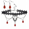 CHOKER A NÁUŠNICE V GOTICKOM ŠTÝLE UPÍRA HALLOWEENSKY SET HALLOWEEN