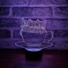 Stolná 3D LED lampa Mačiatka v šálke