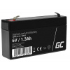 Green Cell AGM VRLA 6V 1.3Ah maintenance-free battery for the alarm system, cash register, toys