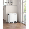 SONGMICS Kôš na triedený odpad 2 x 15 l biely