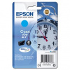 Epson originál ink C13T27024012, 27, cyan, 3,6ml (Jednofarebný atrament DURABrite Ultra 27 budík Cyan)