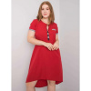 Dámske plus size bavlnené šaty VIANA červené