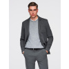 Ombre Men's SLIM knit jacket with subtle texture - graphite čierna | šedá | svetlomodrá | krémová | viacfarená M Ombre 5902228883678