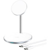 Choetech 2-in-1 Wireless Charger Holder (for iPhone MagSafe + AirPods) White T581-F