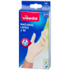 Rukavice Vileda Natural Latex, S/M, bal. 10 ks