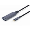 Gembird adaptér USB-C (M) na VGA (F), 0.15m kábel, šedý A-USB3C-VGA-01