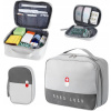 Cestovná lekárnička šedá, vodeodolná, dvojvrstvová