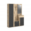 Predsieňová stena so zrkadlom NOLAN hnedá/grafit WM0034 + záruka 3 roky zadarmo + záruka 3 roky zadarmo