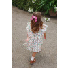 Dievčenské šaty Konges Sløjd EVIA BOW DRESS GOTS béžová farba, mini, áčkový strih, KS103055 134-140