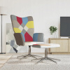 Relaxačné kreslo s podnožkou vzor patchwork látkové