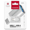 AXAGON RUCM-AFA, redukcia USB-C (M) -> USB-A (F), USB 3.2 Gen 2, 3A, ALU