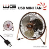 WG - Ventilátor USB mini fan 6inch, bronzový