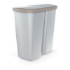 Prosperplast COMPACTA Q DUO popolavý so svetlo hnedým vekom 45 l