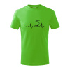 EKG cestná cyklistika - Tričko detské bavlnené - 146 cm/10 rokov ( Apple Green )