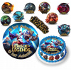 DIGITÁLNA TLAČ Jedlý obrázok na tortu League of Legends LOL POSTAVY + TEXT 2